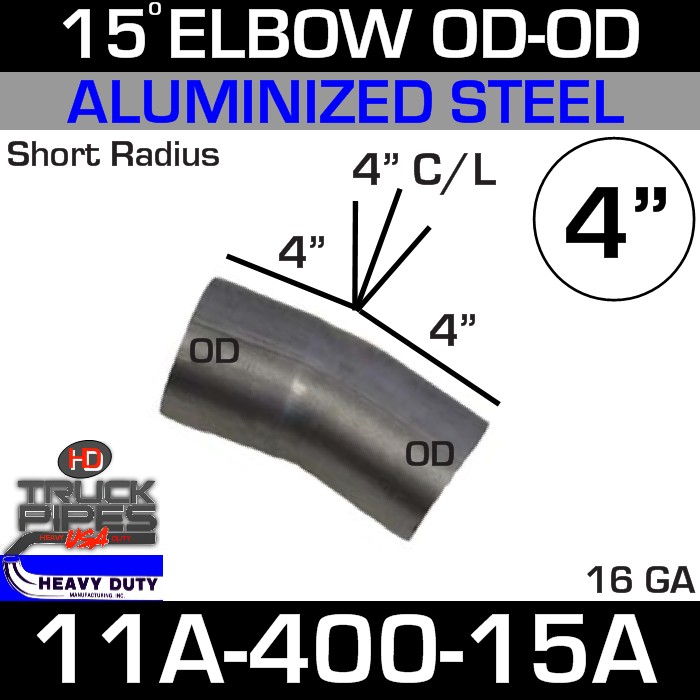 15 Degree Short Radius Exhaust Elbow 4