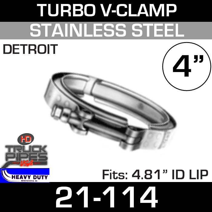 Turbo V-Clamp for Detroit 12V71-6.71 with 4.49
